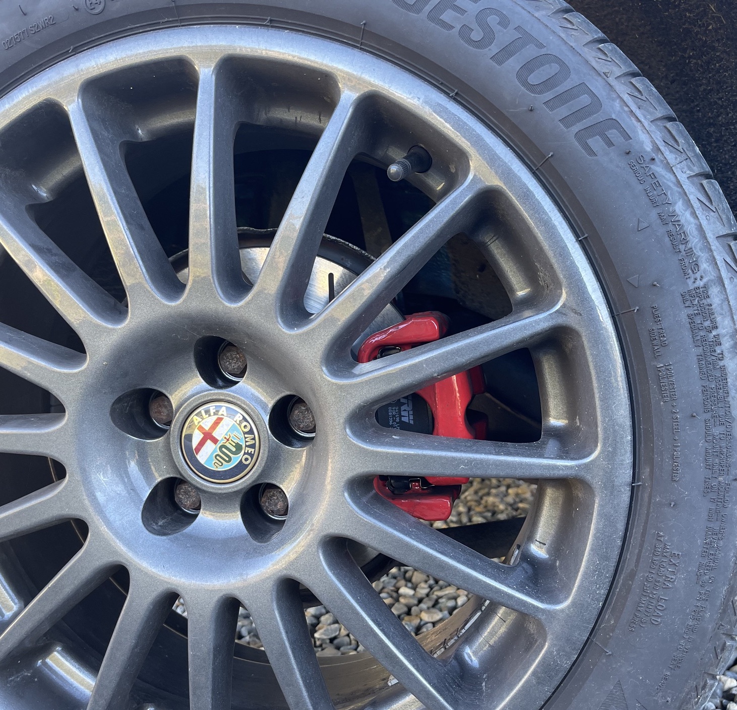 Rear calipers painted with same discs to match